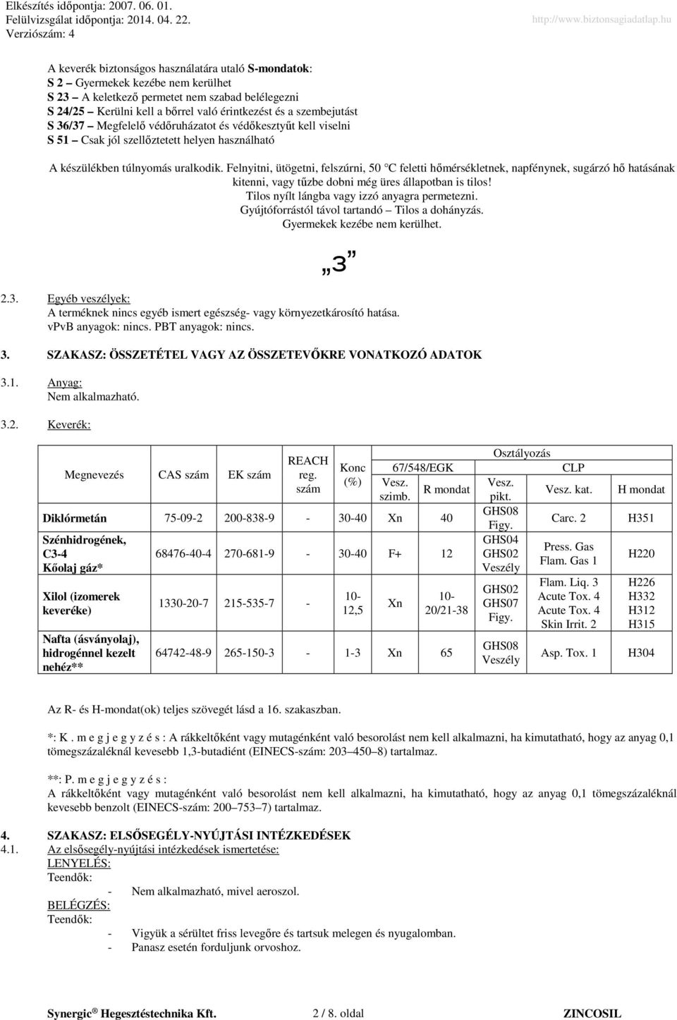 Felnyitni, ütögetni, felszúrni, 50 C feletti hőmérsékletnek, napfénynek, sugárzó hő hatásának kitenni, vagy tűzbe dobni még üres állapotban is tilos! Tilos nyílt lángba vagy izzó anyagra permetezni.