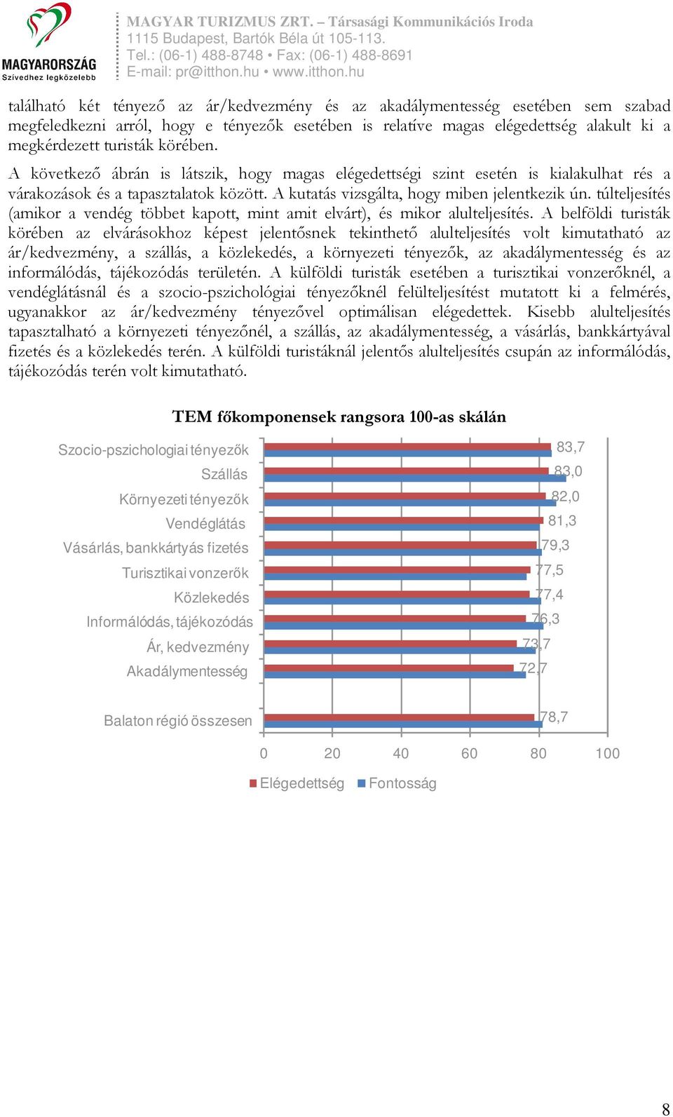 túlteljesítés (amikor a vendég többet kapott, mint amit elvárt), és mikor alulteljesítés.