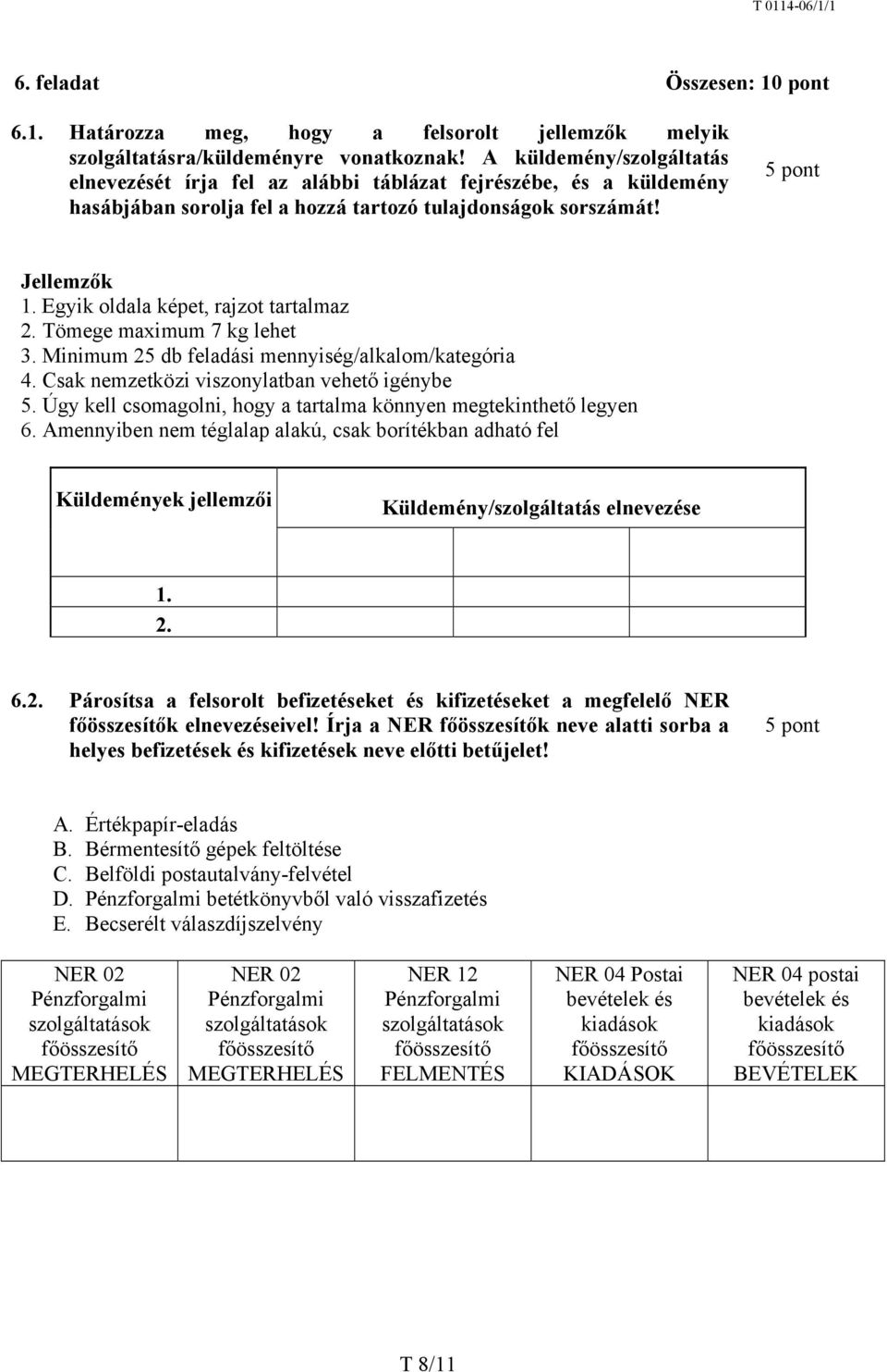 Egyik oldala képet, rajzot tartalmaz 2. Tömege maximum 7 kg lehet 3. Minimum 25 db feladási mennyiség/alkalom/kategória 4. Csak nemzetközi viszonylatban vehető igénybe 5.