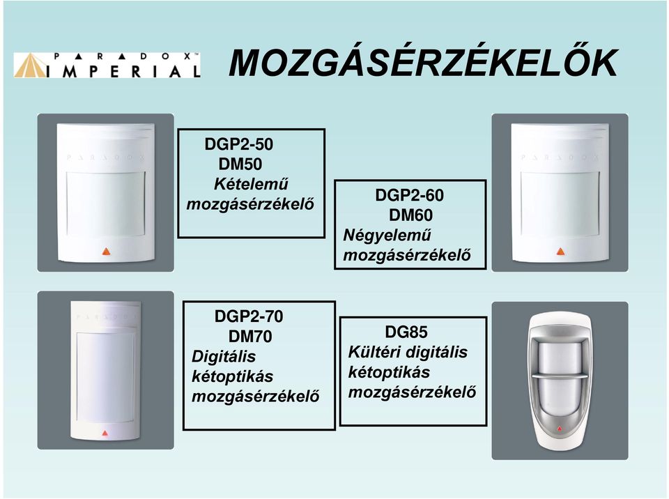 mozgásérzékelő DGP2-70 DM70 Digitális