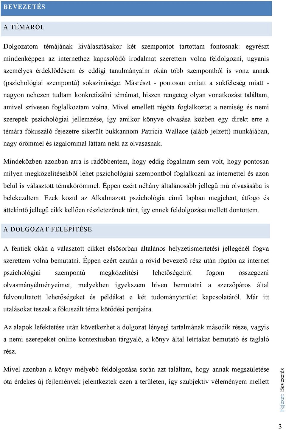 Másrészt - pontosan emiatt a sokféleség miatt - nagyon nehezen tudtam konkretizálni témámat, hiszen rengeteg olyan vonatkozást találtam, amivel szívesen foglalkoztam volna.