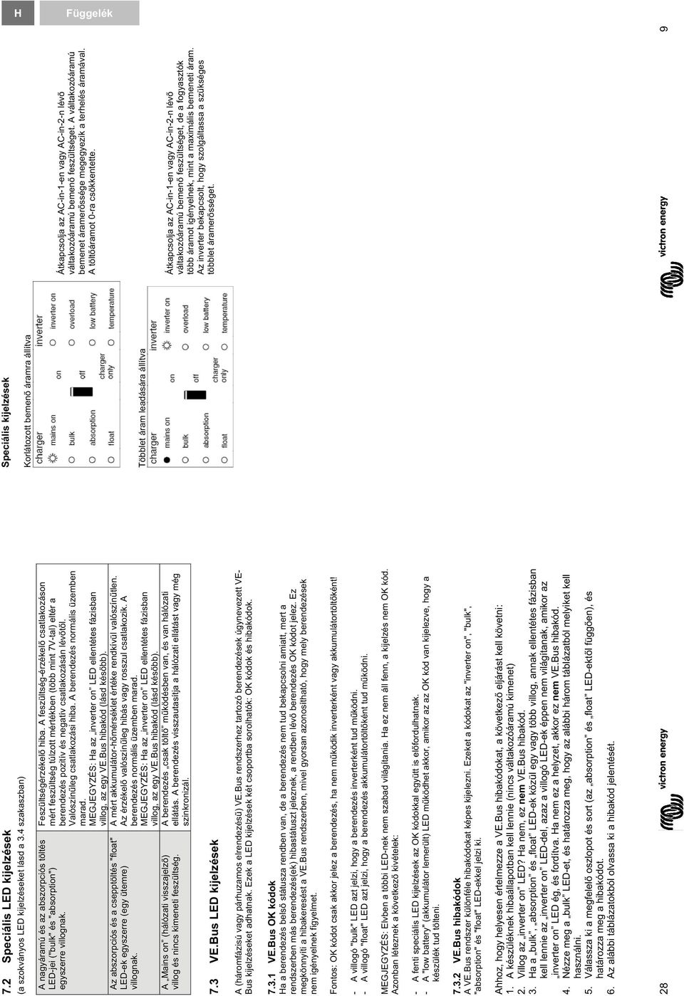 A feszültség-érzékel csatlakozáson mért feszültség túlzott mértékben (több mint 7V-tal) eltér a berendezés pozitív és negatív csatlakozásán lév t l. Valószín leg csatlakozási hiba.