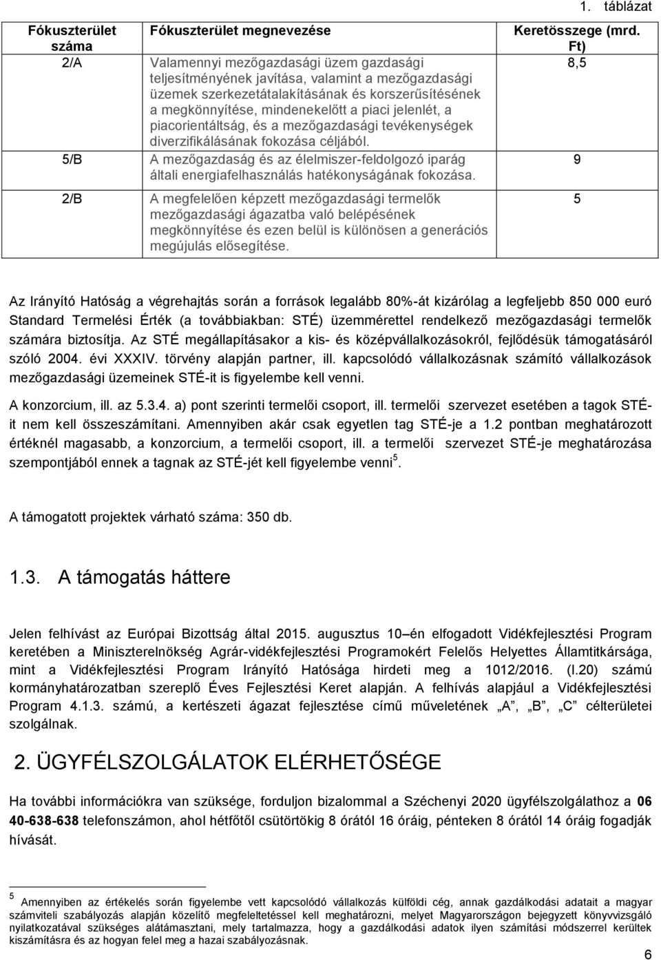 5/B A mezőgazdaság és az élelmiszer-feldolgozó iparág általi energiafelhasználás hatékonyságának fokozása.