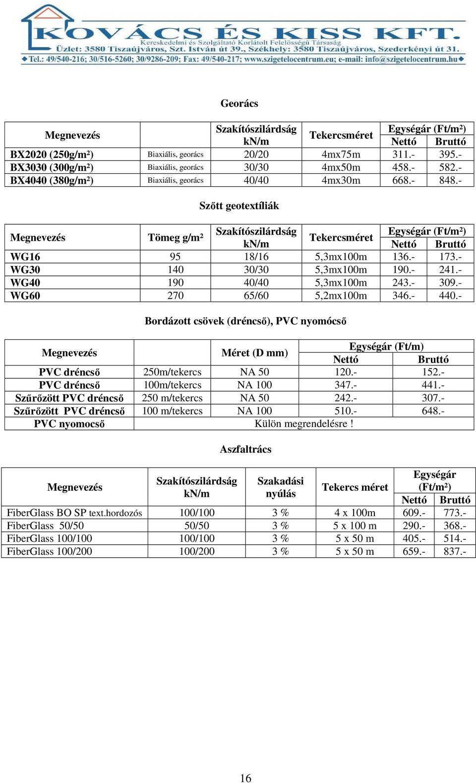 - WG30 140 30/30 5,3mx100m 190.- 241.- WG40 190 40/40 5,3mx100m 243.- 309.- WG60 270 65/60 5,2mx100m 346.- 440.