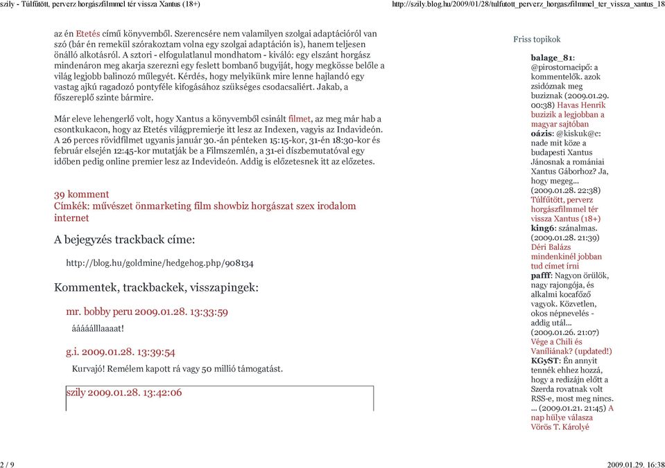 szily szily Méteres süllőkkel a még szebb jövőért Túlfűtött, perverz  horgászfilmmel tér vissza Xantus (18+) - PDF Ingyenes letöltés