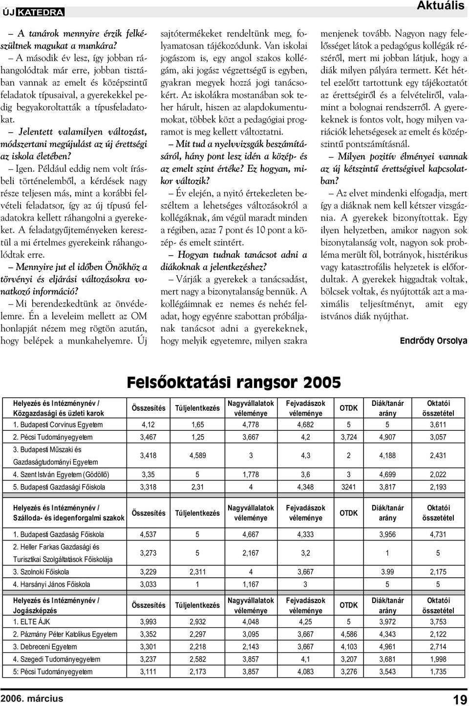 Jelentett valamilyen változást, módszertani megújulást az új érettségi az iskola életében? Igen.