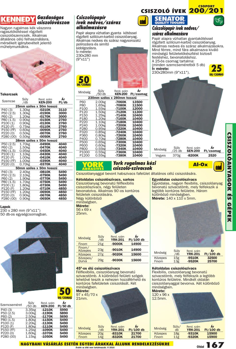 90kg -0130K 2760 P120 (F) 0.75kg -0110K 2760 P150 (FF) 0.60kg -0090K 2760 P220 (0) 0.50kg -0070K 2760 P280 (00) 0.50kg -0050K 2760 38mm széles x 50m hosszú P50 (2.5) 1.70kg -0490K 4040 P60 (2) 1.