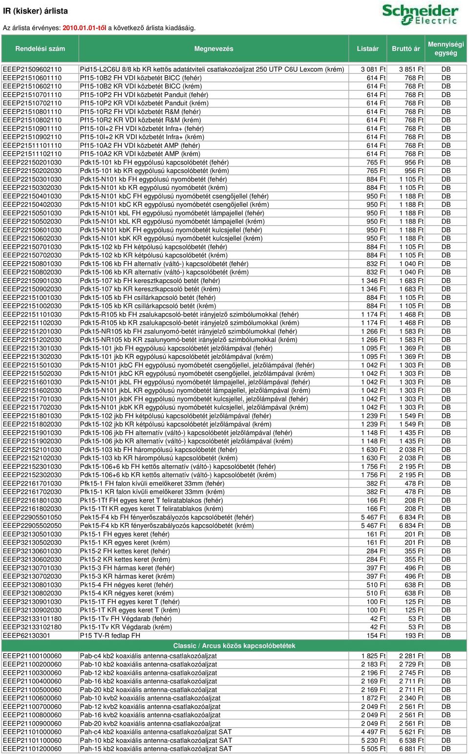 (krém) 614 Ft 768 Ft DB EEEP21510801110 Pf15-10R2 FH VDI közbetét R&M (fehér) 614 Ft 768 Ft DB EEEP21510802110 Pf15-10R2 KR VDI közbetét R&M (krém) 614 Ft 768 Ft DB EEEP21510901110 Pf15-10I+2 FH VDI