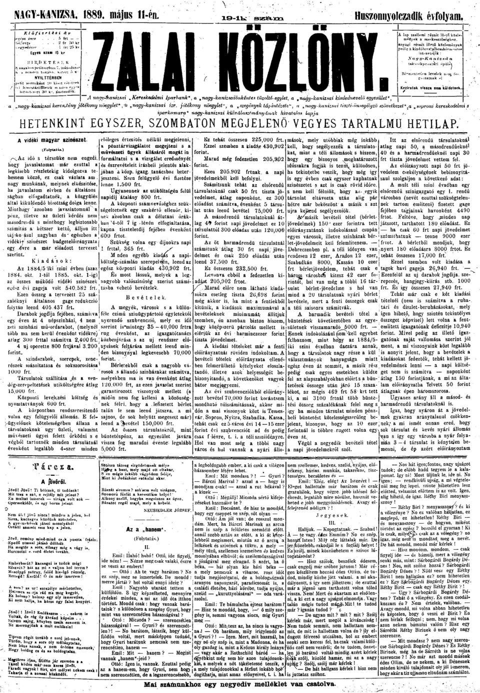 Kéziratk vissza nem hü detnekj nagy-fcanizsai,keteskeaelmi iparbank', a,nagy-kanizsaiönkéntex tilzltó-egylet, a wnágy-kanizsai kisdedneveli') egyesület",' nagy kanizsai keresztény jótékny nőegylet*