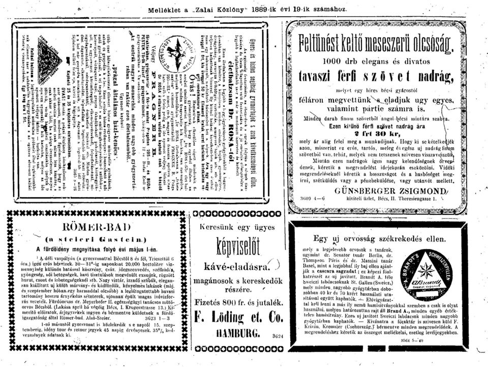 déli vaspályán (a gyrsvnattal Mécstől 8 és fél, Trieszttől G óra,) igen erős hév vizek. 3 3l -ig uapnktnt 2.