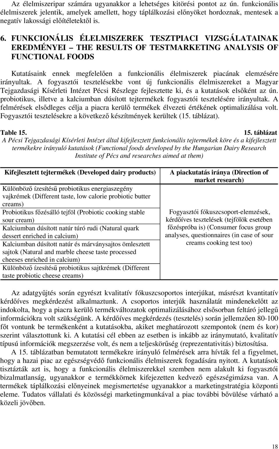 FUNKCIONÁLIS ÉLELMISZEREK TESZTPIACI VIZSGÁLATAINAK EREDMÉNYEI THE RESULTS OF TESTMARKETING ANALYSIS OF FUNCTIONAL FOODS Kutatásaink ennek megfelelen a funkcionális élelmiszerek piacának elemzésére