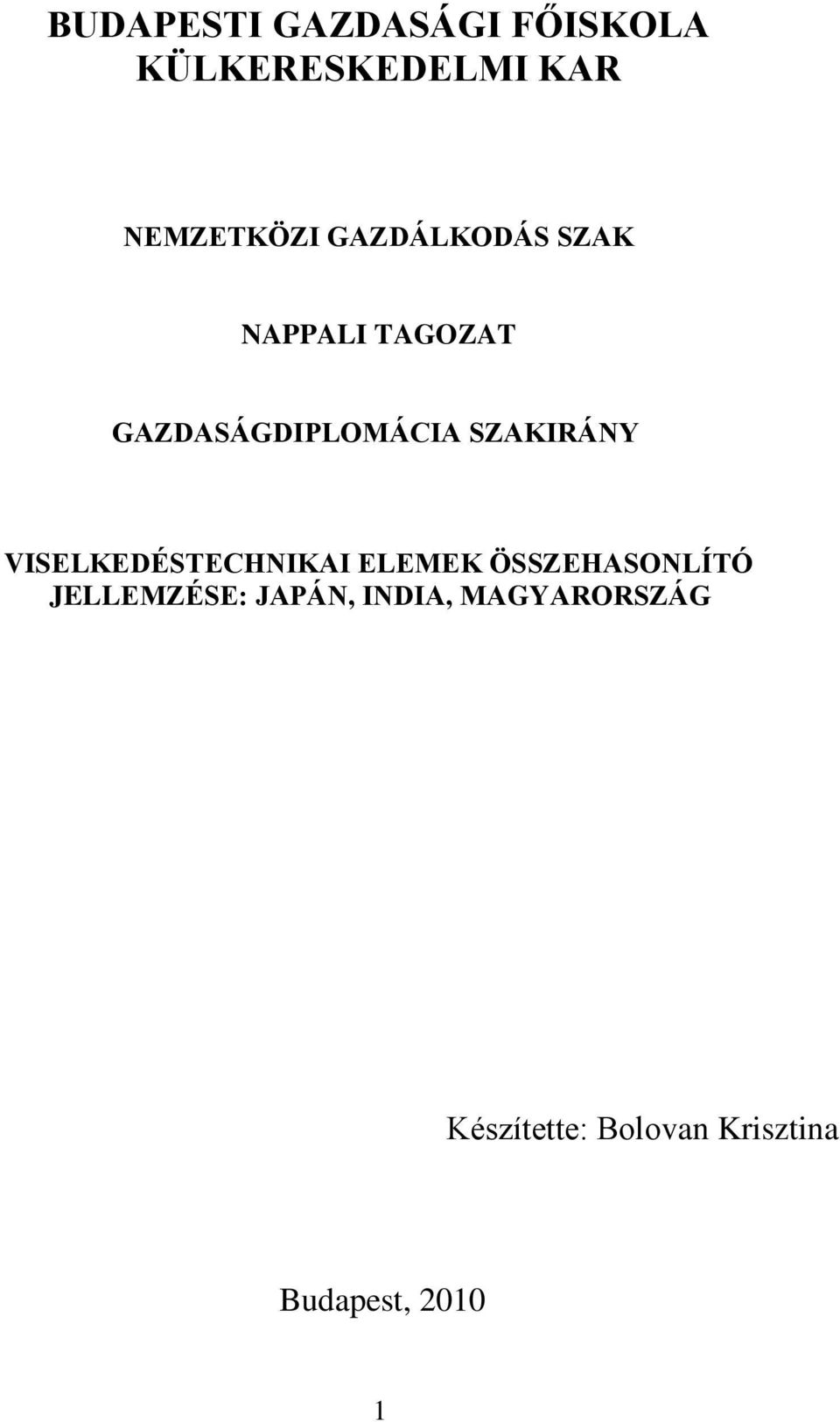BUDAPESTI GAZDASÁGI FŐISKOLA KÜLKERESKEDELMI KAR - PDF Free Download