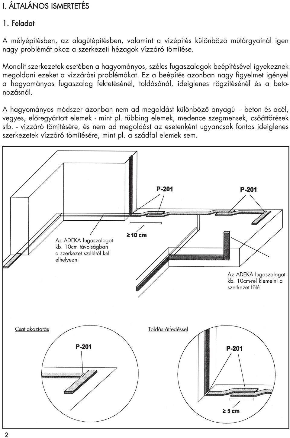 Ez a beépítés azonban nagy figyelmet igényel a hagyományos fugaszalag fektetésénél, toldásánál, ideiglenes rögzítésénél és a betonozásnál.