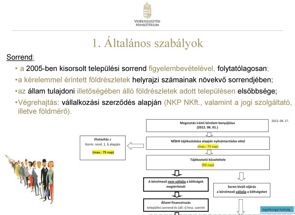 folytatólagosan; a kérelemmel érintett földrészletek helyrajzi számainak növekvő