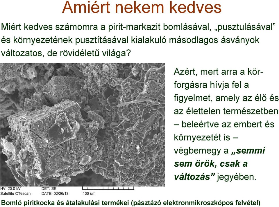 Azért, mert arra a körforgásra hívja fel a figyelmet, amely az élő és az élettelen természetben beleértve az