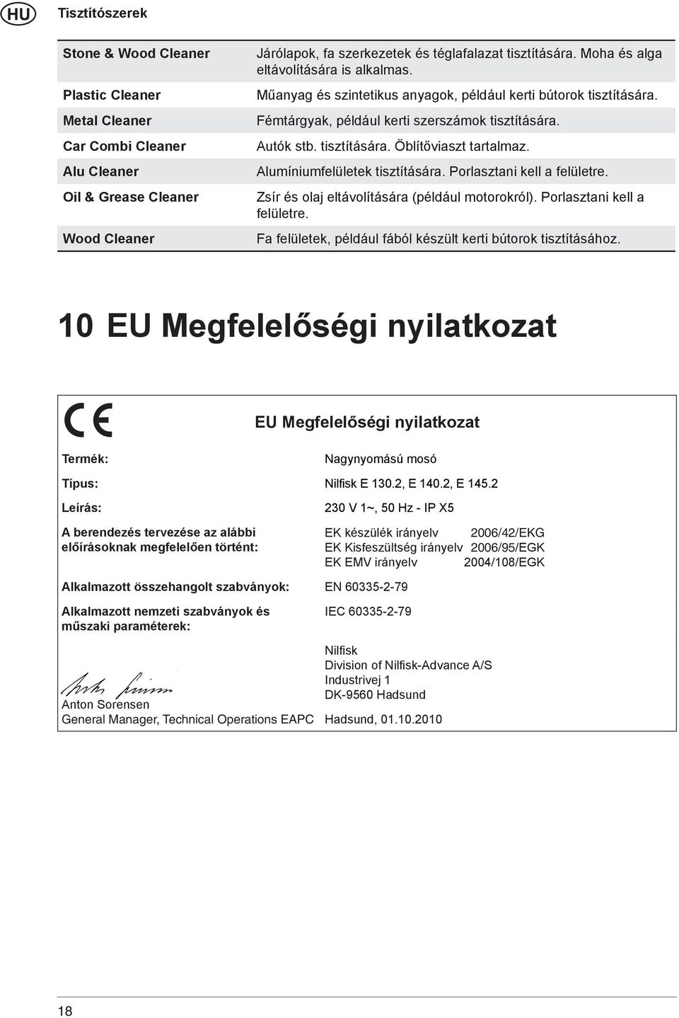 Alumíniumfelületek tisztítására. Porlasztani kell a felületre. Zsír és olaj eltávolítására (például motorokról). Porlasztani kell a felületre. Fa felületek, például fából készült kerti bútorok tisztításához.