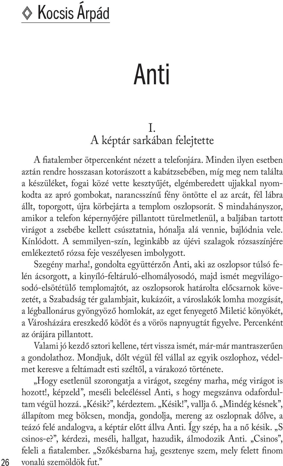 fény öntötte el az arcát, fél lábra állt, toporgott, újra körbejárta a templom oszlopsorát.