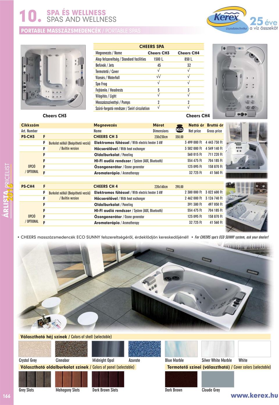 00 Burkolat nélkül (Beépíthetô verzió) Elektromos fûtéssel / With electric heater 3 kw 3 499 000 t 4 443 730 t / Builtin version Hôcserélôvel / With heat exchanger 3 582 000 t 4 549 140 t