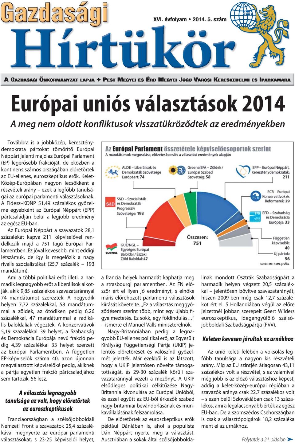 Európai Parlament (EP) legerősebb frakcióját, de eközben a kontinens számos országában előretörtek az EU-ellenes, euroszkeptikus erők.