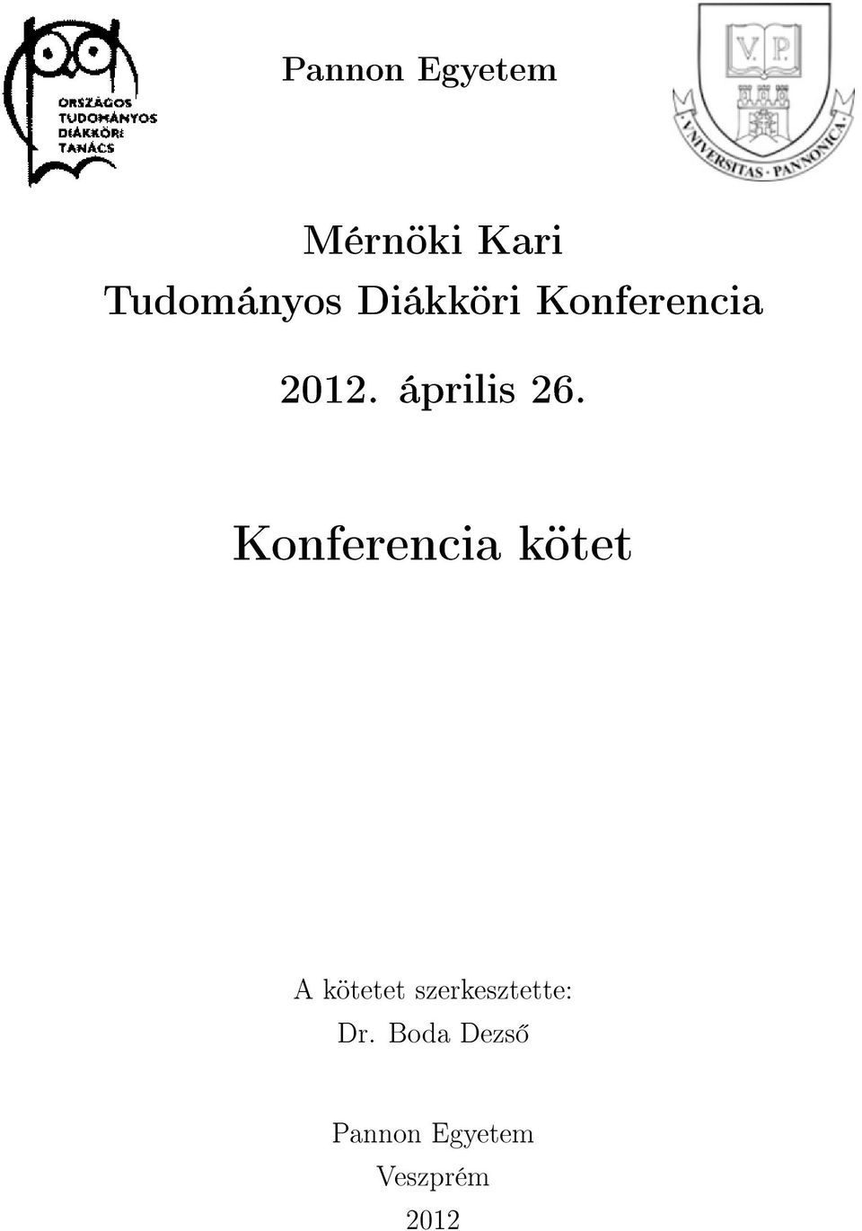 Konferencia kötet A kötetet
