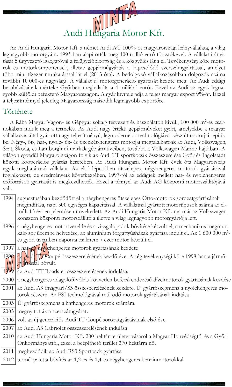 Tevékenységi köre motorok és motorkomponensek, illetve gépjárműgyártás a kapcsolódó szerszámgyártással, amelyet több mint tízezer munkatárssal lát el (2013 óta).
