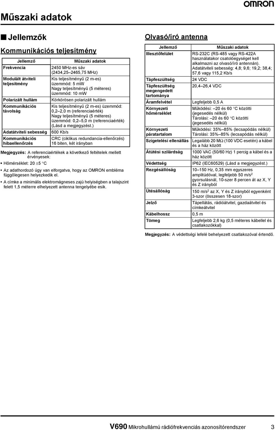 (2 m-es) üzemmód: 02 20 m (referenciaérték) Nagy teljesítményű (5 méteres) üzemmód: 02 50 m (referenciaérték) (Lásd a megjegyzést.