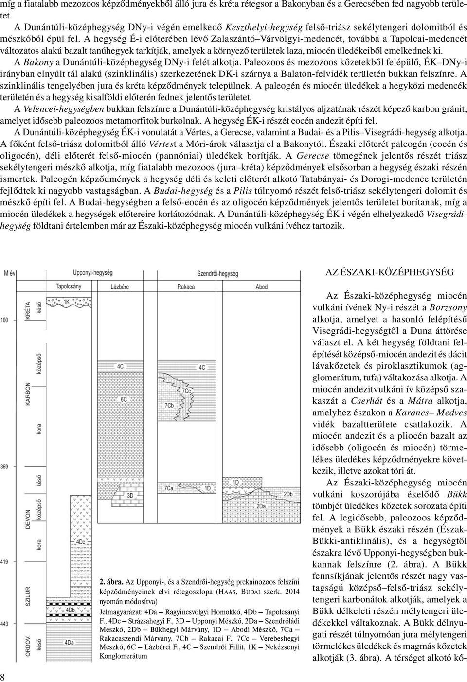 A hegység É-i előterében lévő Zalaszántó Várvölgyi-medencét, továbbá a Tapolcai-medencét változatos alakú bazalt tanúhegyek tarkítják, amelyek a környező területek laza, miocén üledékeiből emelkednek