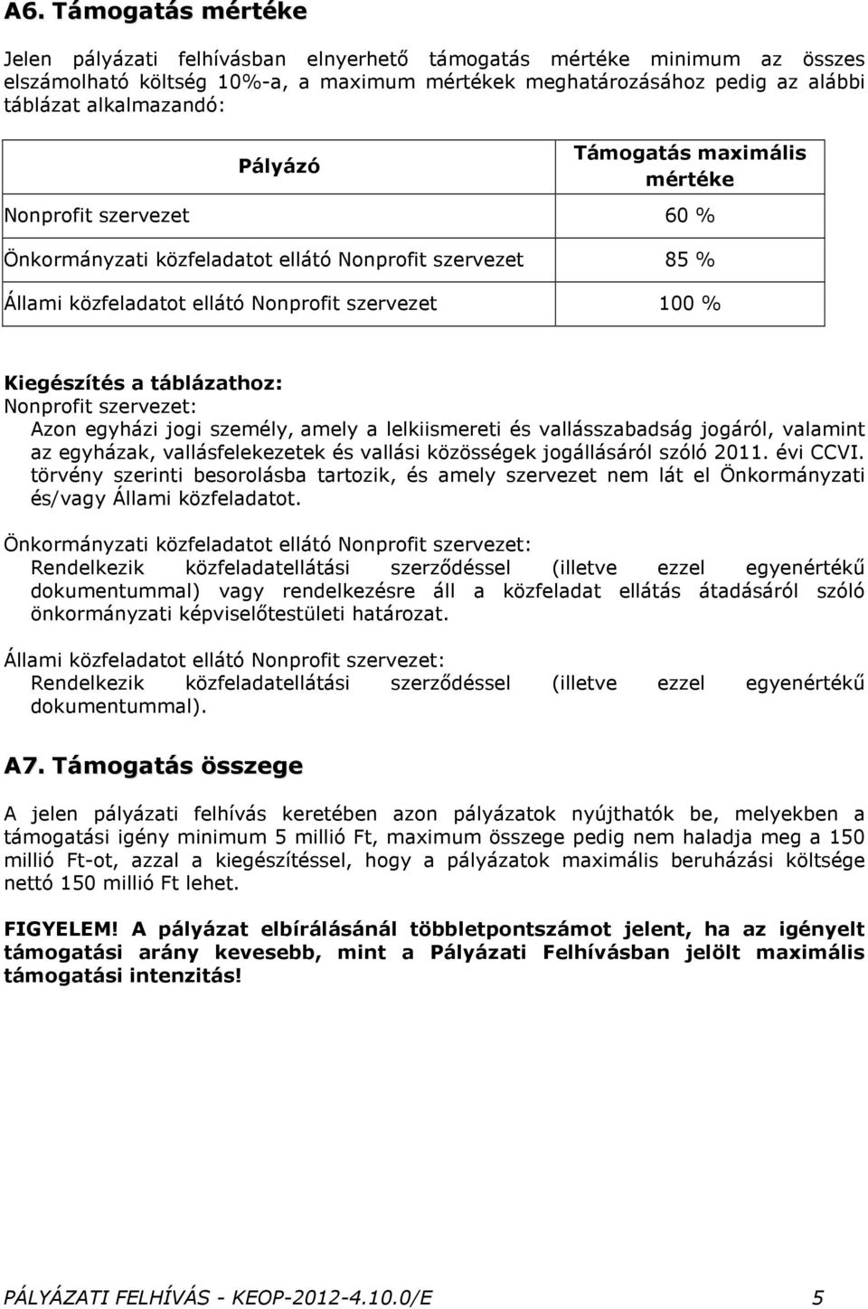 Nonprofit szervezet: Azon egyházi jogi személy, amely a lelkiismereti és vallásszabadság jogáról, valamint az egyházak, vallásfelekezetek és vallási közösségek jogállásáról szóló 2011. évi CCVI.