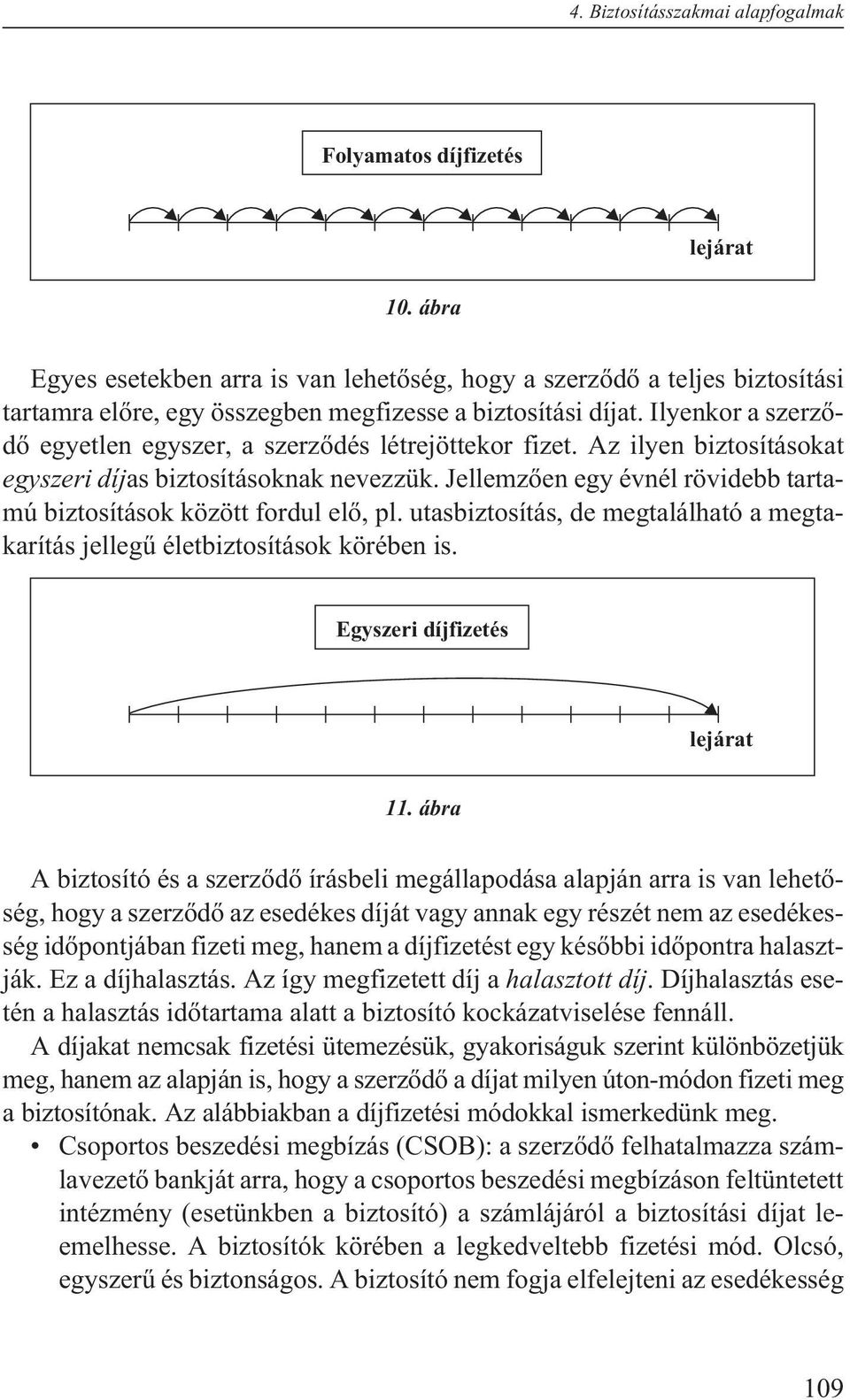 Ilyenkor a szerzõdõ egyetlen egyszer, a szerzõdés létrejöttekor fizet. Az ilyen biztosításokat egyszeri díjas biztosításoknak nevezzük.