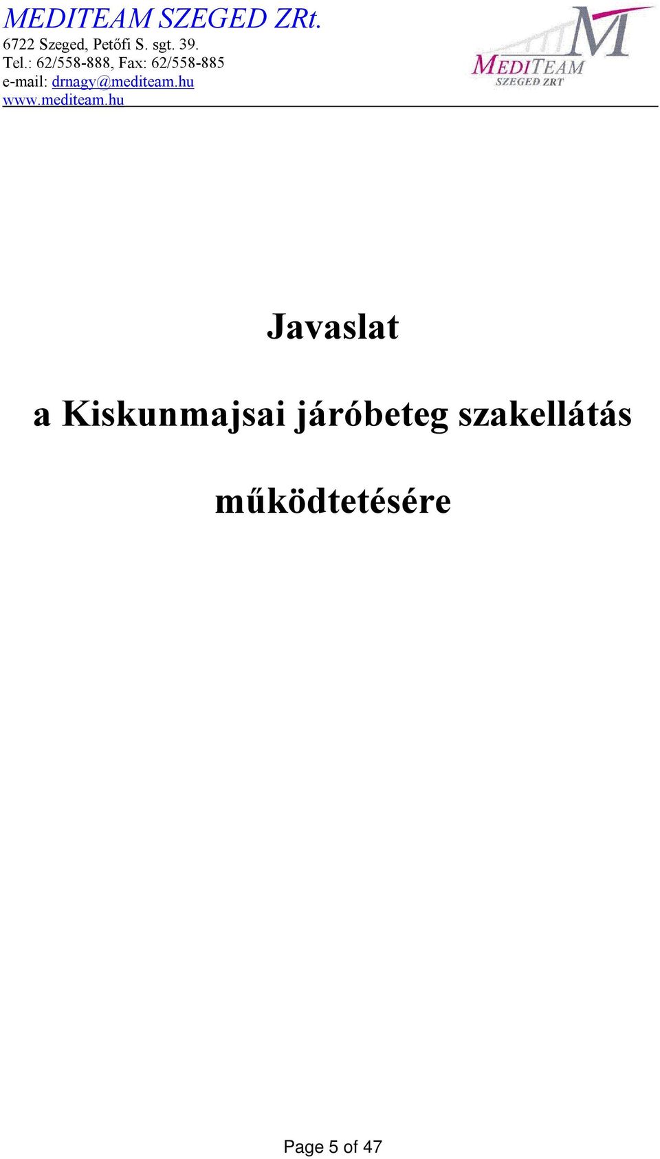 járóbeteg szakellátás