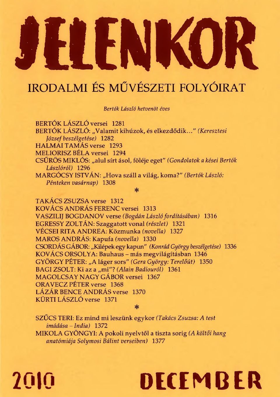 IRODALMI ÉS MŰVÉSZETI FOLYÓIRAT. Bertók László hetvenöt éves - PDF Free  Download