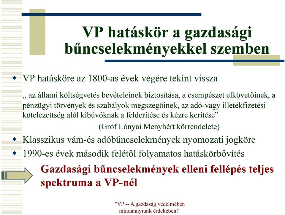 kötelezettség alól kibúvóknak a felderítése és kézre kerítése (Gróf Lónyai Menyhért körrendelete) Klasszikus vám-és