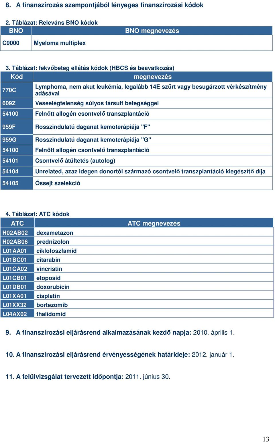 társult betegséggel 54100 Felnıtt allogén csontvelı transzplantáció 959F Rosszindulatú daganat kemoterápiája "F" 959G Rosszindulatú daganat kemoterápiája "G" 54100 Felnıtt allogén csontvelı