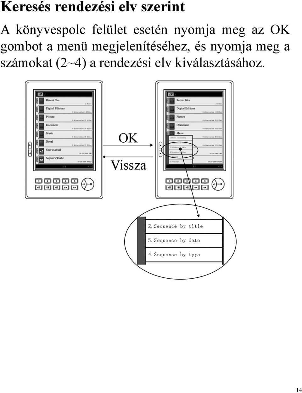 megjelenítéséhez, és nyomja meg a számokat