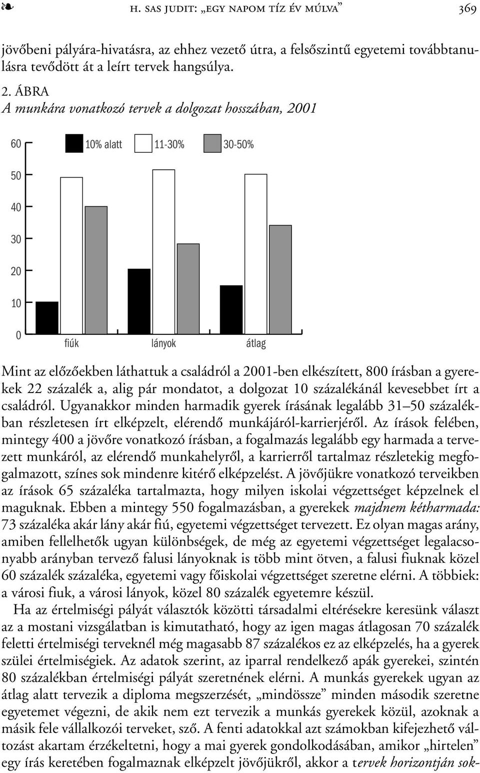 gyerekek 22 százalék a, alig pár mondatot, a dolgozat 10 százalékánál kevesebbet írt a családról.