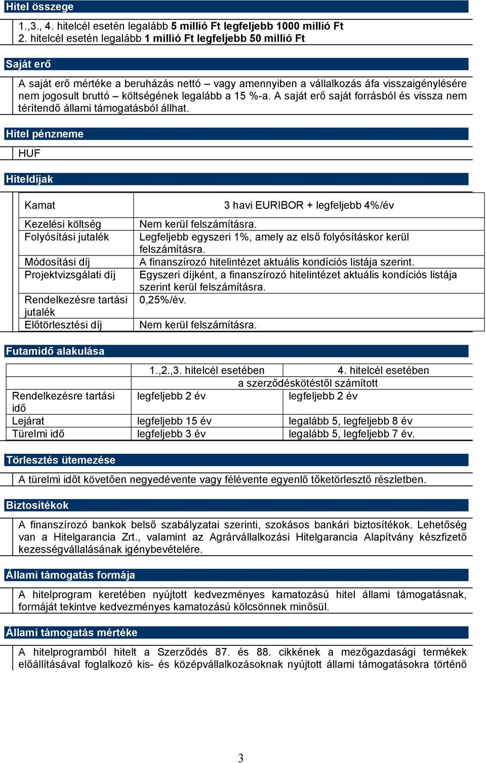 legalább a 15 %-a. A saját erő saját forrásból és vissza nem térítendő állami támogatásból állhat.