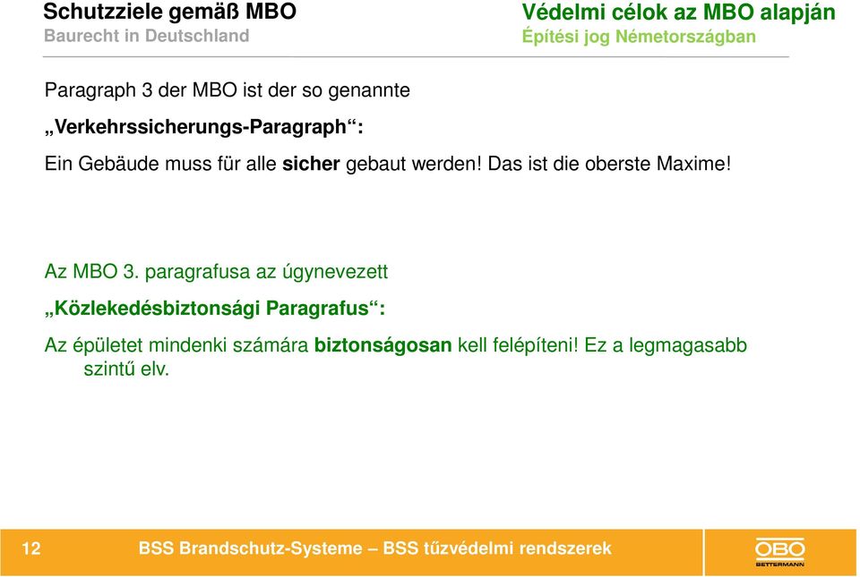 Das ist die oberste Maxime! Az MBO 3.