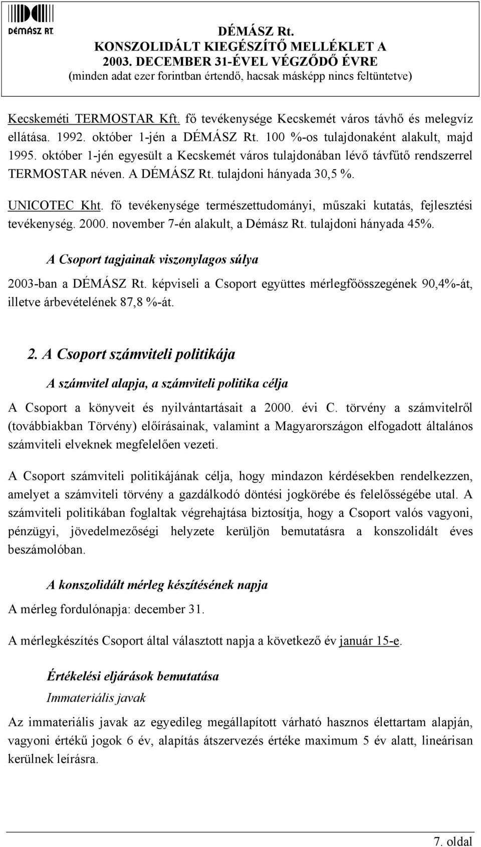 fő tevékenysége természettudományi, műszaki kutatás, fejlesztési tevékenység. 2000. november 7-én alakult, a Démász Rt. tulajdoni hányada 45%.