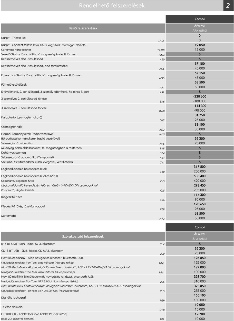 sori üléspad, 3 személy (dönthető, ha nincs 3. sor) 3 személyes 2. sori üléspad törlése 3 személyes 3.