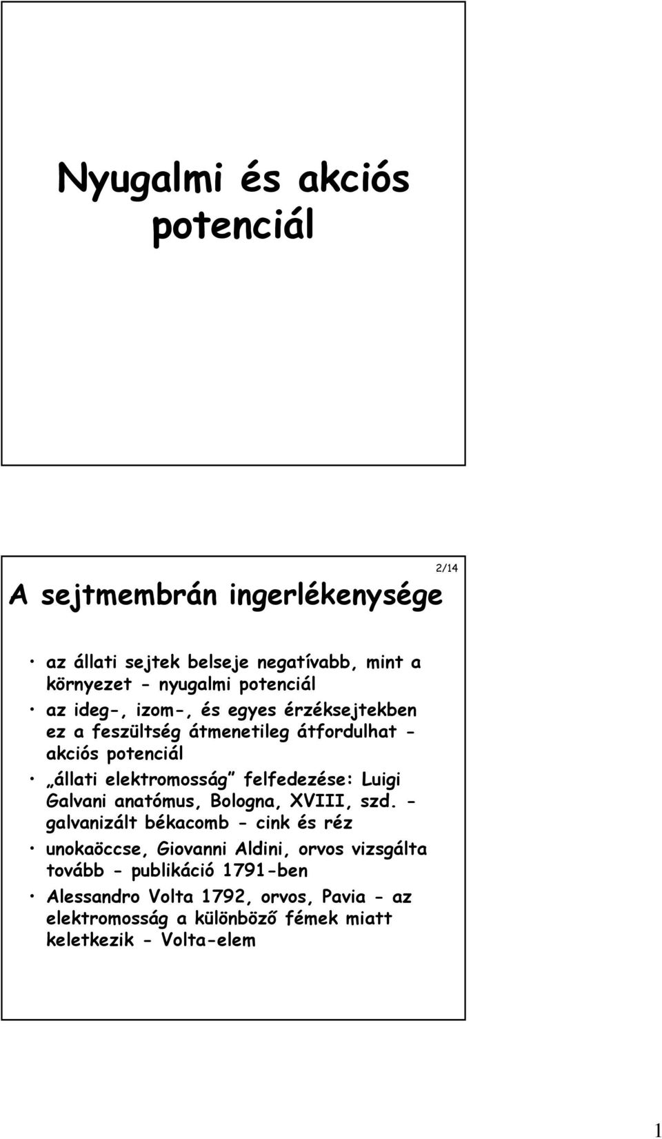 Nyugalmi és akciós potenciál - PDF Ingyenes letöltés