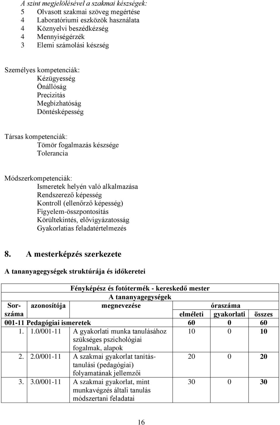 Rendszerező képesség Kontroll (ellenőrző képesség) Figyelem-összpontosítás Körültekintés, elővigyázatosság Gyakorlatias feladatértelmezés 8.