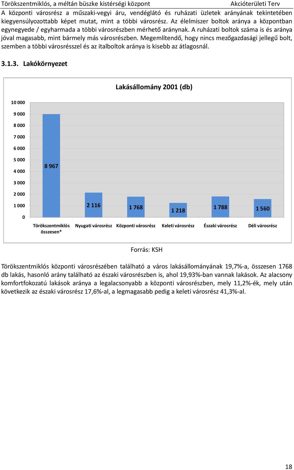 Megemlítendő, hogy nincs mezőgazdasági jellegű bolt, szemben a többi városrésszel és az italboltok aránya is kisebb az átlagosnál. 3.