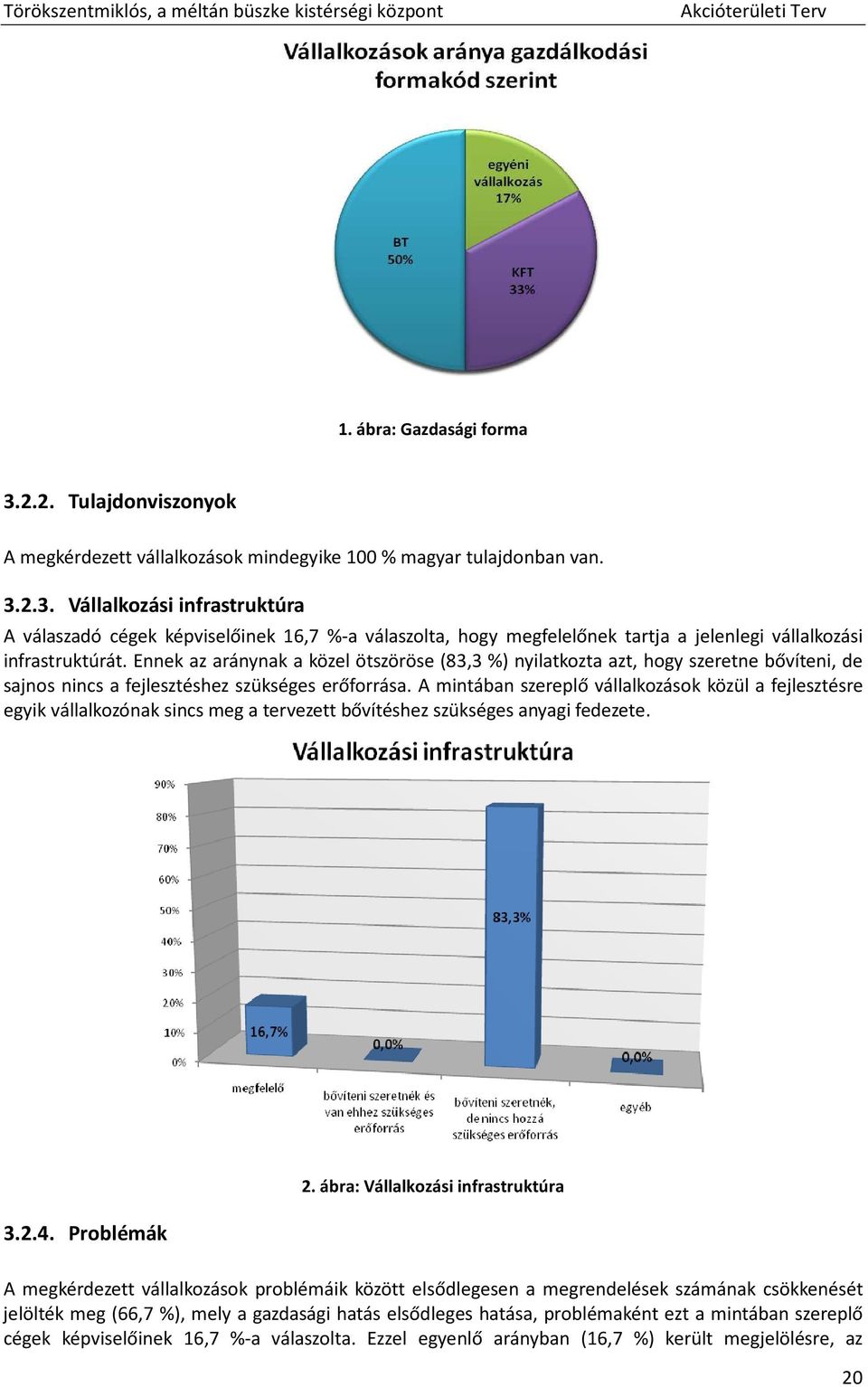 A mintában szereplő vállalkozások közül a fejlesztésre egyik vállalkozónak sincs meg a tervezett bővítéshez szükséges anyagi fedezete. 3.2.4. Problémák 2.