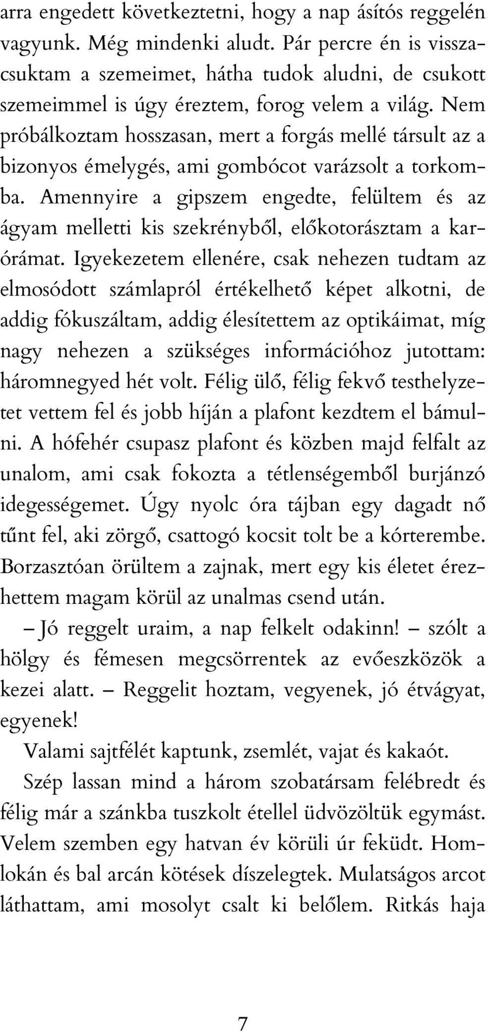 Nem próbálkoztam hosszasan, mert a forgás mellé társult az a bizonyos émelygés, ami gombócot varázsolt a torkomba.