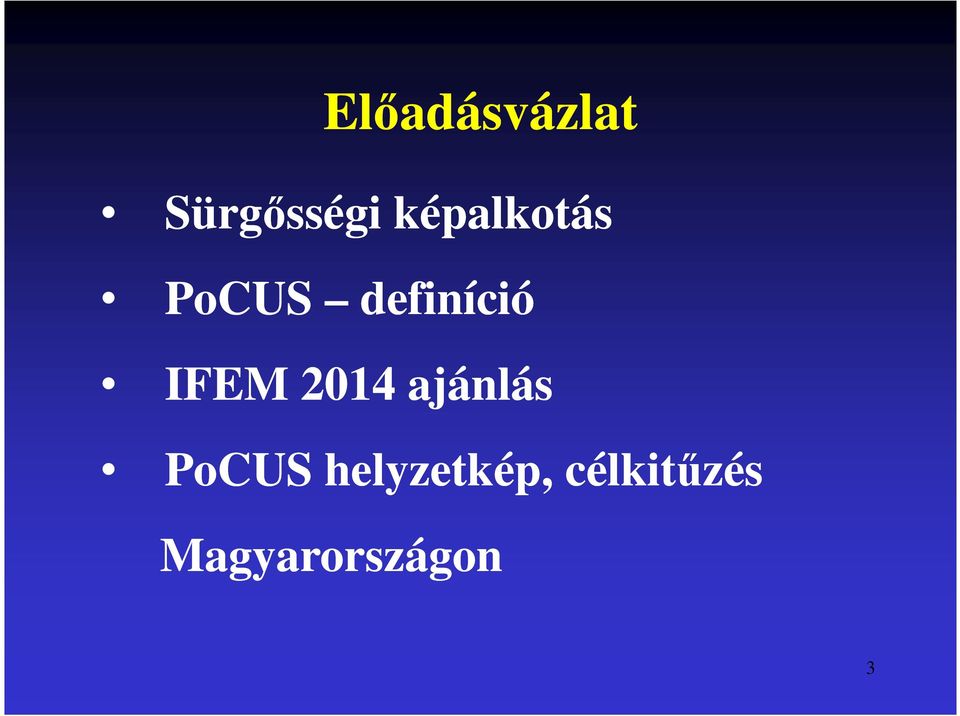 IFEM 2014 ajánlás PoCUS