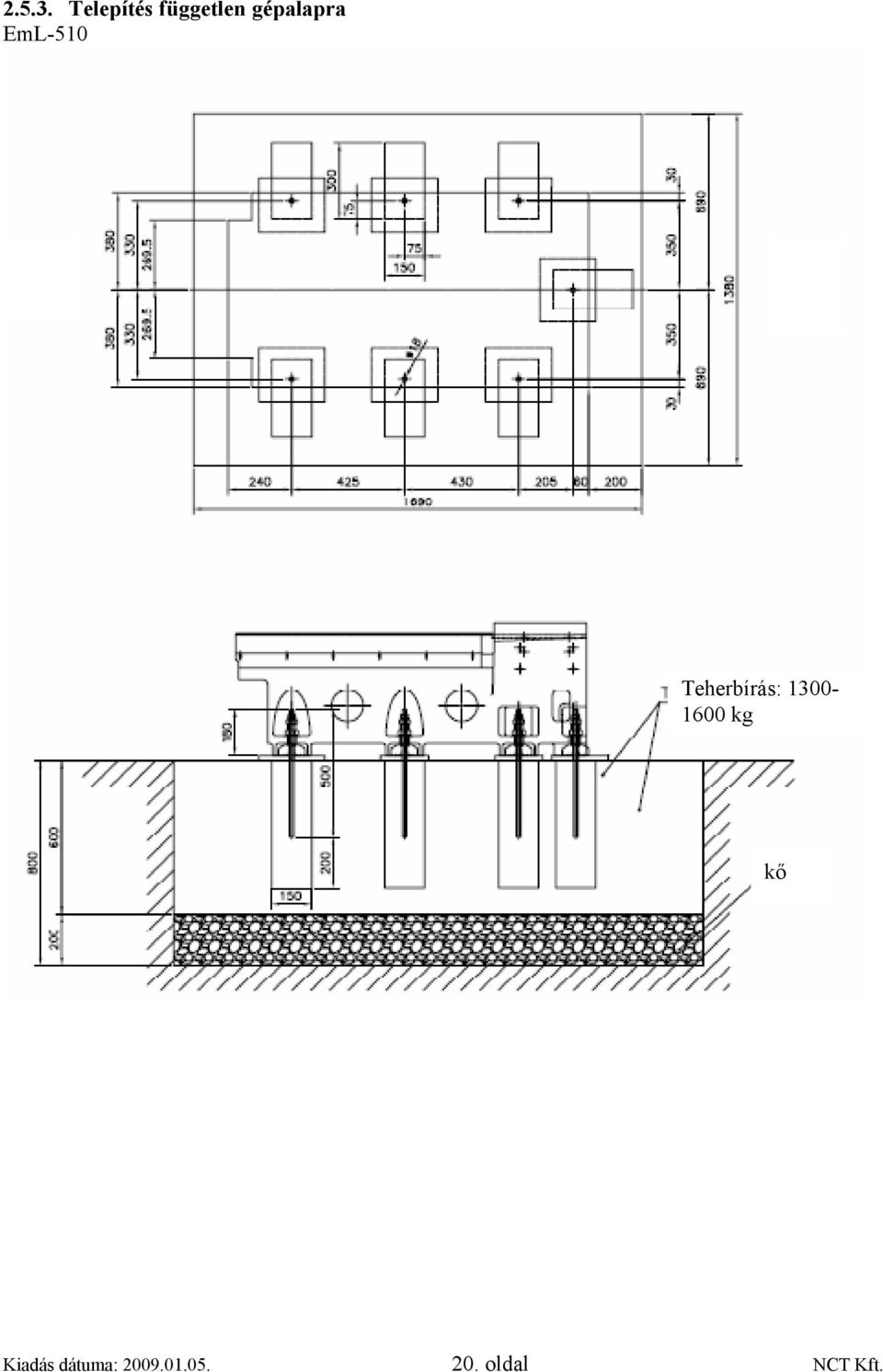 EmL-510 Teherbírás: 1300-1600