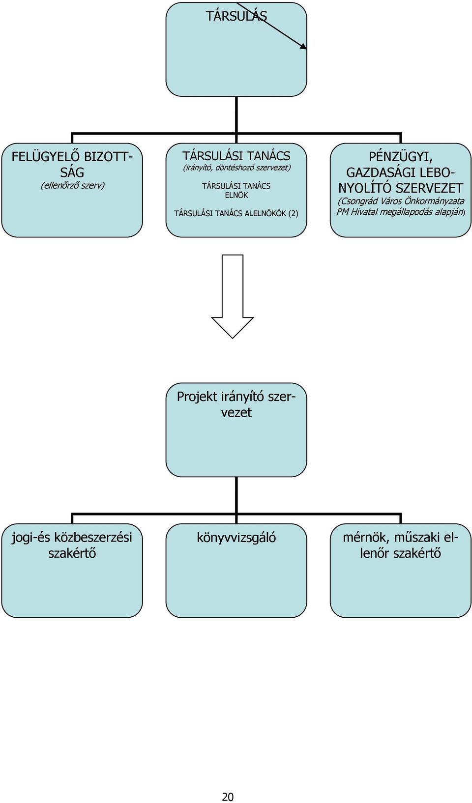 NYOLÍTÓ SZERVEZET (Csongrád Város Önkormányzata PM Hivatal megállapodás alapján) Projekt