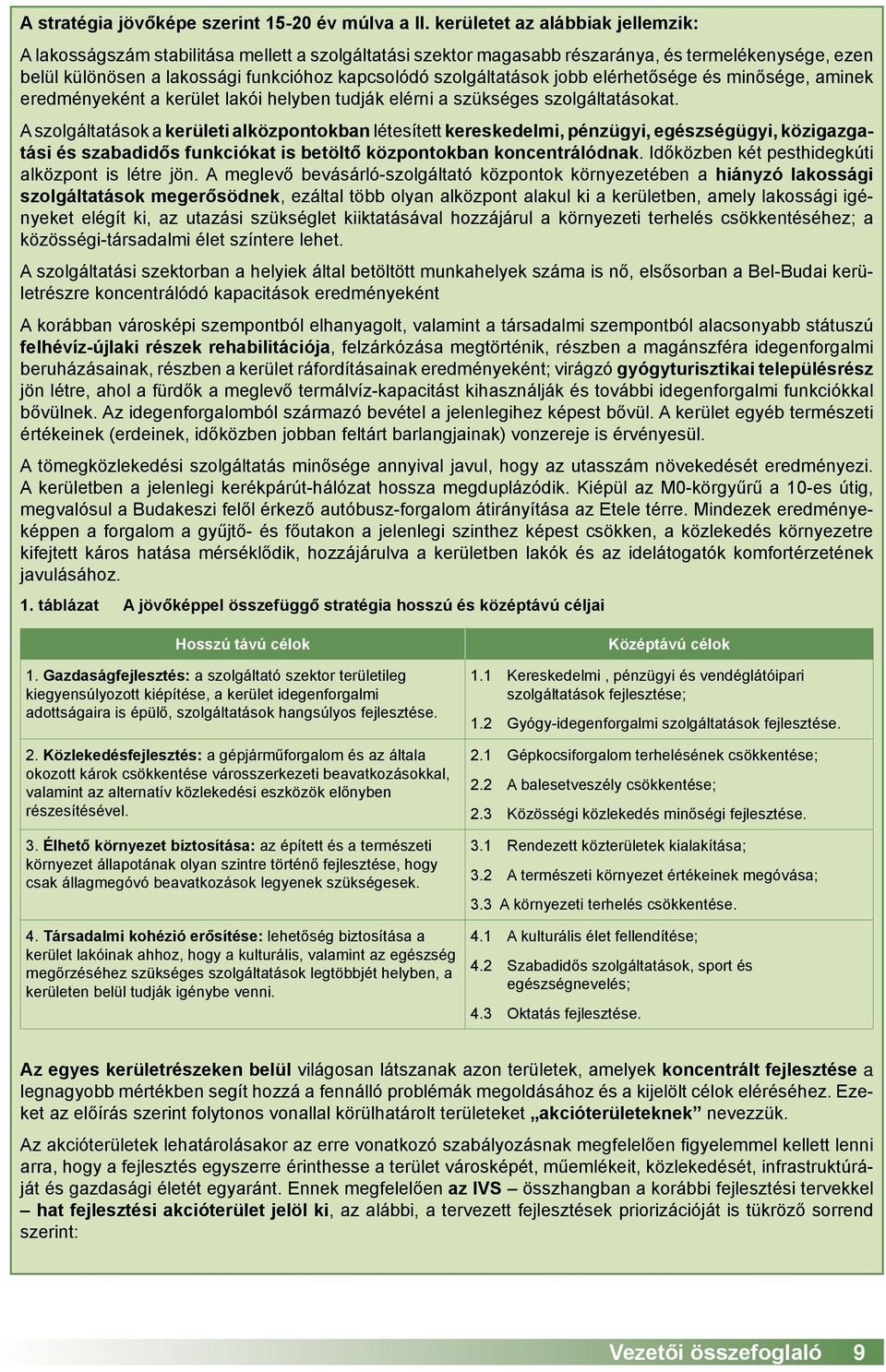 szolgáltatások jobb elérhetősége és minősége, aminek eredményeként a kerület lakói helyben tudják elérni a szükséges szolgáltatásokat.