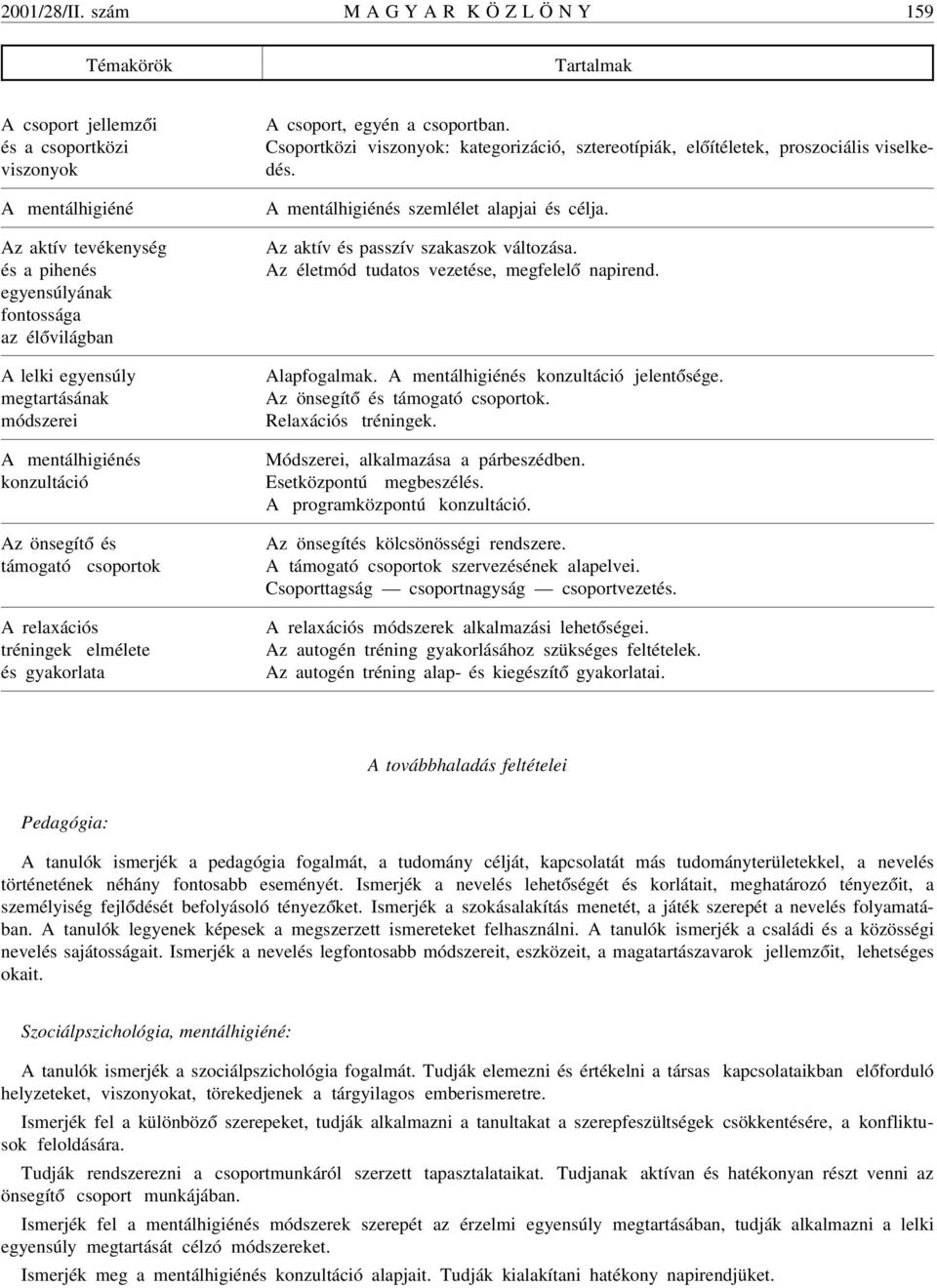 megtartásának módszerei A mentálhigiénés konzultáció Az önsegít ó és támogató csoportok A relaxációs tréningek elmélete és gyakorlata A csoport, egyén a csoportban.