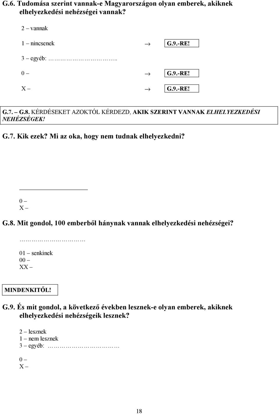 Mi az oka, hogy nem tudnak elhelyezkedni? G.8. Mit gondol, 100 emberből hánynak vannak elhelyezkedési nehézségei?